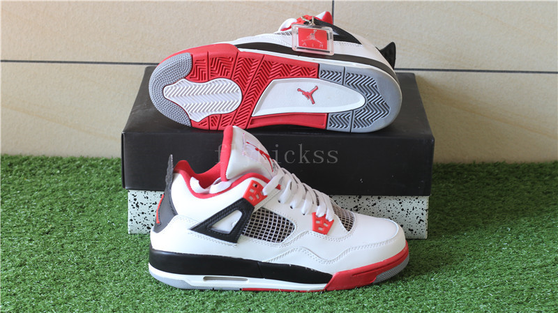 Authentic Air Jordan 4 Retro Fire Red GS